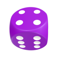 Rendu 3D de l'objet dés png