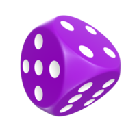 Rendu 3D de l'objet dés png