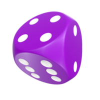 Rendu 3D de l'objet dés png