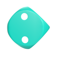 3D Rendering Of Dice Object png