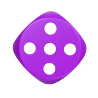 3D Rendering Of Dice Object png