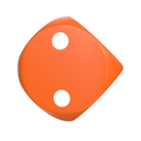 3D Rendering Of Dice Object png