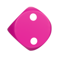 3D Rendering Of Dice Object png