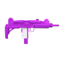 Uzi weapon isolated on transparent png