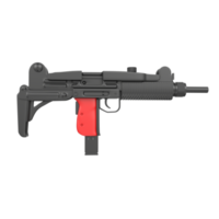 Uzi weapon isolated on transparent png