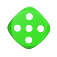 3D Rendering Of Dice Object png