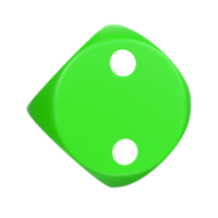 3D Rendering Of Dice Object png