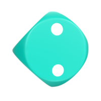 3D Rendering Of Dice Object png
