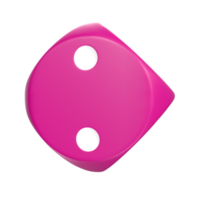 3D Rendering Of Dice Object png