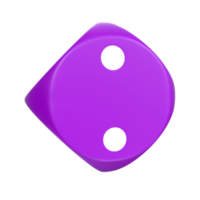 3D Rendering Of Dice Object png