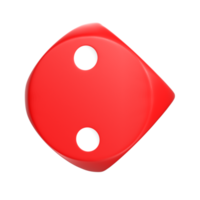 3D Rendering Of Dice Object png