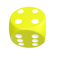 Rendu 3D de l'objet dés png