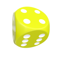 Rendu 3D de l'objet dés png