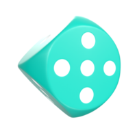 3D Rendering Of Dice Object png