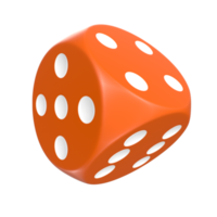 Rendu 3D de l'objet dés png