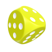 3D Rendering Of Dice Object png