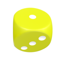 Rendu 3D de l'objet dés png