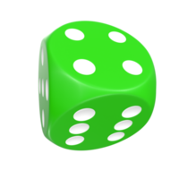 Rendu 3D de l'objet dés png