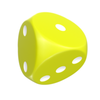 3D Rendering Of Dice Object png