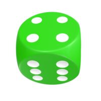 3D Rendering Of Dice Object png