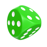 Rendu 3D de l'objet dés png