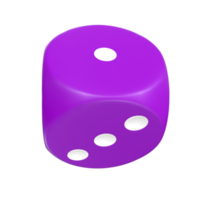 Rendu 3D de l'objet dés png