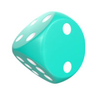 Rendu 3D de l'objet dés png