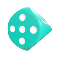 3D Rendering Of Dice Object png