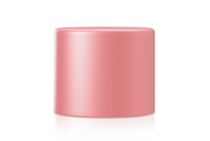 pódio rosa em fundo transparente. palco elegante para produto, apresentação cosmética. simulação de luxo. pedestal ou plataforma para produtos de beleza. cena vazia. exibição, vitrine. renderização 3D. png