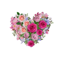 Flower Heart Clipart, Floral Heart, Heart PNG