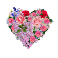 Flower Heart Clipart, Floral Heart, Heart PNG