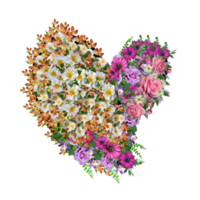Flower Heart Clipart, Floral Heart, Heart PNG