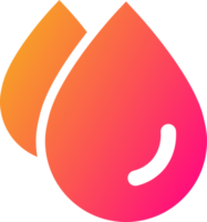 Water drop icon in gradient colors. Liquid signs illustration. png