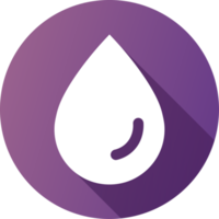 Water drop icon in flat design style. Liquid signs illustration. png