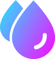 icône de goutte d'eau en dégradé de couleurs. illustration de signes liquides. png