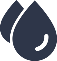 ícone de gota de água em cores pretas. ilustração de sinais líquidos. png