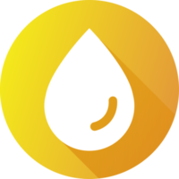 Water drop icon in flat design style. Liquid signs illustration. png