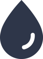 Wassertropfen-Symbol in schwarzen Farben. flüssige zeichenillustration. png