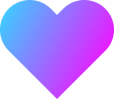 Heart icon in gradient colors. Love signs illustration. png