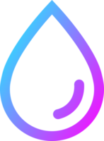 Water drop icon in gradient colors. Liquid signs illustration. png