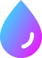 Water drop icon in gradient colors. Liquid signs illustration. png