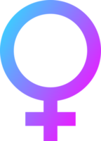 Gender icon symbols. Female sex signs illustration. png