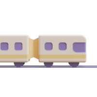 Ramadan Mudik Train 3D Render Element png