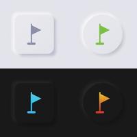 Flag icon set, Multicolor neumorphism button soft UI Design for Web design, Application UI and more, Icon set, Button, Vector. vector
