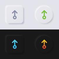 Arrow Icon set, Multicolor neumorphism button soft UI Design for Web design, Application UI and more, Button, Vector. vector