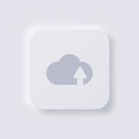 Cloud upload Icon, White Neumorphism soft UI Design for Web design, Application UI and more, Button, Vector. vector