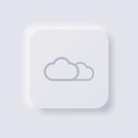 Cloud icon, White Neumorphism soft UI Design for Web design, Application UI and more, Button, Vector. vector