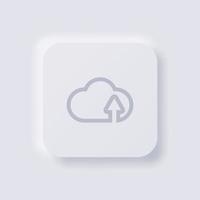 Cloud upload Icon, White Neumorphism soft UI Design for Web design, Application UI and more, Button, Vector. vector