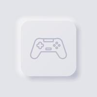 icono de joystick, diseño de interfaz de usuario suave de neumorfismo blanco para diseño web, interfaz de usuario de aplicación y más, botón, vector. vector