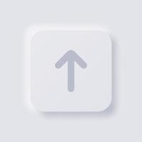 Upload button icon, White Neumorphism soft UI Design for Web design, Application UI and more, Button, Vector. vector